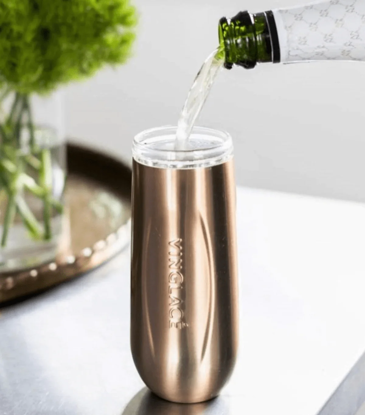 Copper Champagne Flute Duo