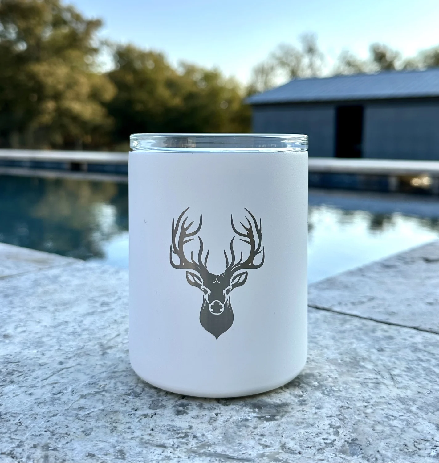 Limited Edition Deer Hunter Glass Lined Whiskey Glass in White - Image 2